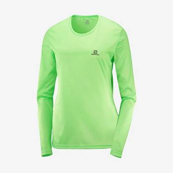 Green Women's Salomon AGILE T Shirts | USA-O2540