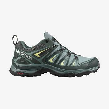 Green Women's Salomon X ULTRA 3 GORE-TEX Waterproof Shoes | USA-A2165