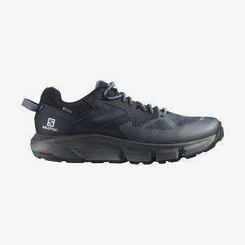 Grey / Black Men's Salomon PREDICT HIKE GORE-TEX Hiking Shoes | USA-M1895