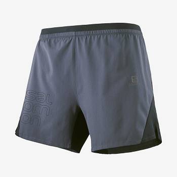 Grey Men's Salomon CROSS 5'' Shorts | USA-M2581