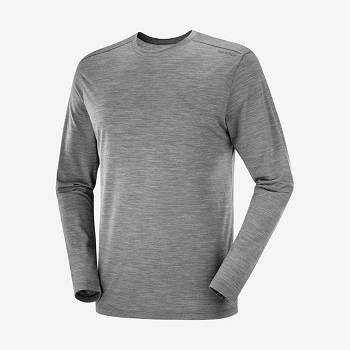 Grey Men's Salomon OUTLIFE MERINO BLEND T Shirts | USA-O2379