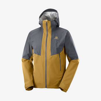 Grey Men's Salomon OUTLINE GORE-TEX HYBRID Waterproof Jackets | USA-S2542