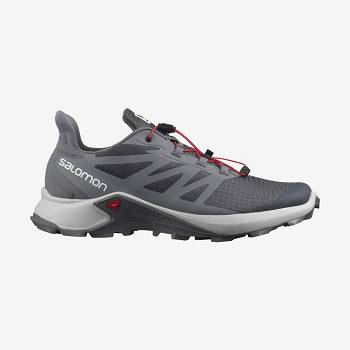 Grey Men's Salomon SUPERCROSS 3 Trail Running Shoes | USA-W4100