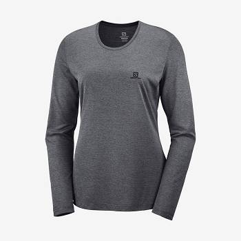 Grey Women's Salomon AGILE T Shirts | USA-M1853