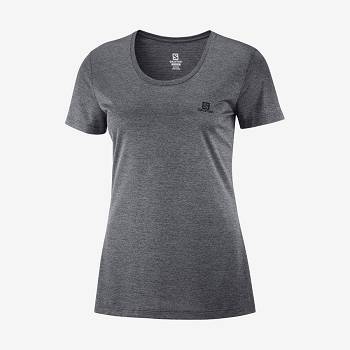 Grey Women's Salomon AGILE T Shirts | USA-S2164