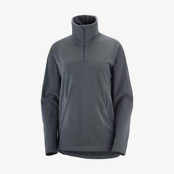 Grey Women's Salomon ESSENTIAL COSY FLEECE Hoodie | USA-W1410