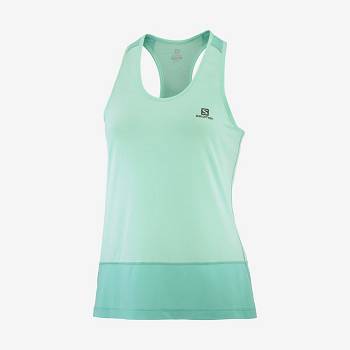 Mint Women's Salomon CROSS RUN T Shirts | USA-M1300