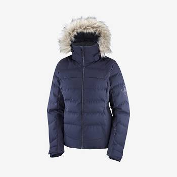 Navy Women's Salomon STORMCOZY Ski Jackets | USA-A1073