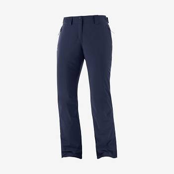 Navy Women's Salomon THE BRILLIANT Ski Pants | USA-N1876