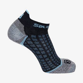 Navy Women's Salomon ULTRA LOW Socks | USA-O1546