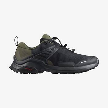 Olive / Black Men's Salomon X RAISE Hiking Shoes | USA-M1671