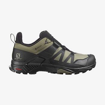 Olive / Black Men's Salomon X ULTRA 4 GORE-TEX Waterproof Shoes | USA-O1040