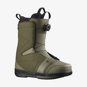 Olive Men's Salomon FACTION BOA Ski Boots | USA-O1747