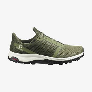 Olive Men's Salomon OUTBOUND PRISM GORE-TEX Hiking Shoes | USA-O1502