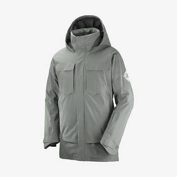 Olive Men's Salomon STANCE CARGO Ski Jackets | USA-S1996