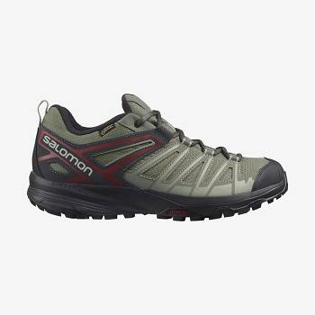 Olive Men's Salomon X CREST GORE-TEX Hiking Shoes | USA-M1503