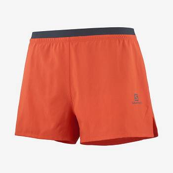 Orange Men's Salomon CROSS 3'' Shorts | USA-S2612