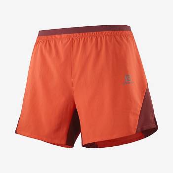 Orange Men's Salomon CROSS 5'' Shorts | USA-S1975