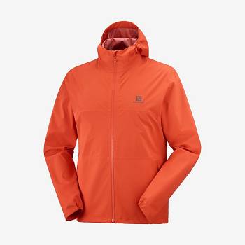 Orange Men's Salomon ESSENTIAL WATERPROOF 2.5L Waterproof Jackets | USA-N2226