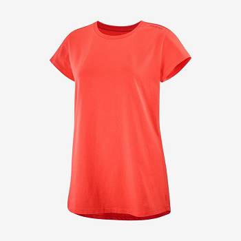 Orange Women's Salomon OUTLIFE SCOOP HEM TEE W T Shirts | USA-O1126