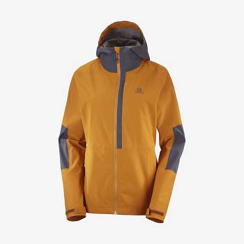 Orange Women's Salomon OUTRACK WATERPROOF 2.5L Waterproof Jackets | USA-N1946