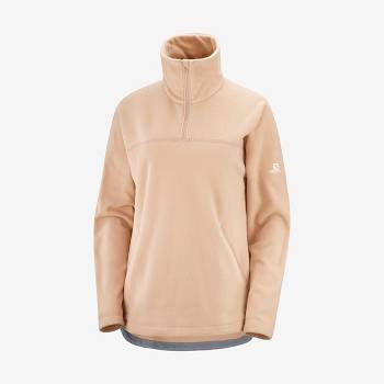 Pink Women's Salomon ESSENTIAL COSY FLEECE Hoodie | USA-O2113