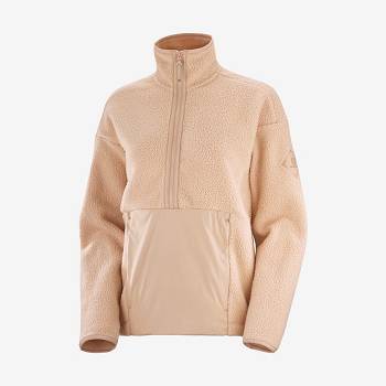 Pink Women's Salomon SNOWSHELTER TEDDY Hoodie | USA-A1871