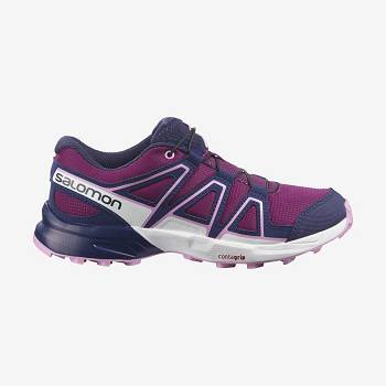 Purple / Blue Kids' Salomon SPEEDCROSS Trail Running Shoes | USA-M1426