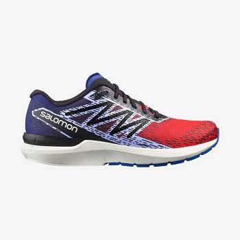 Red / Blue Men's Salomon SONIC 5 BALANCE Running Shoes | USA-S1863