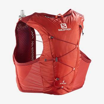 Red Men's Salomon ACTIVE SKIN 4 Running Packs | USA-N1456