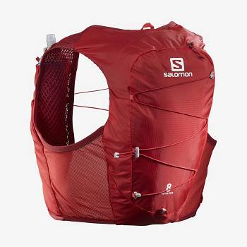 Red Men's Salomon ACTIVE SKIN 8 Running Packs | USA-M1265