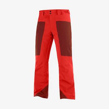 Red Men's Salomon BRILLIANT Ski Pants | USA-O1945