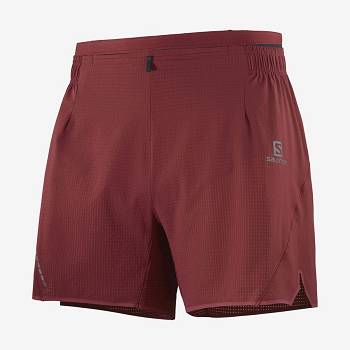 Red Men's Salomon SENSE AERO 5'' Shorts | USA-A2592