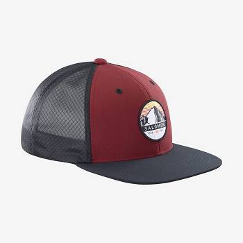 Red Men's Salomon TRUCKER Hats | USA-O1999