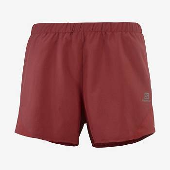 Red Women's Salomon CROSS REBEL 4'' Shorts | USA-S1422