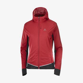 Red Women's Salomon LIGHT SHELL Softshell Jackets | USA-S2003