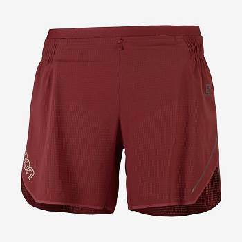 Red Women's Salomon SENSE AERO 5'' Shorts | USA-O2447