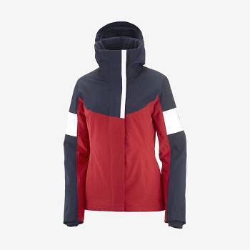 Red Women's Salomon SPEED Insulated Jackets | USA-O1558