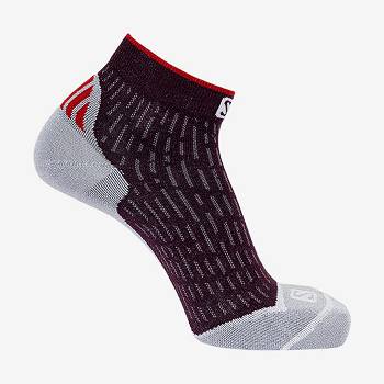 Red Women's Salomon ULTRA ANKLE Socks | USA-L1200