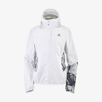 White Women's Salomon BONATTI WATERPROOF Waterproof Jackets | USA-O2127