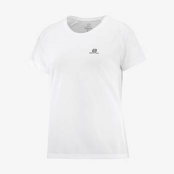 White Women's Salomon CROSS REBEL T Shirts | USA-N1855