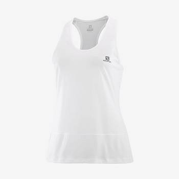 White Women's Salomon CROSS RUN T Shirts | USA-O2351