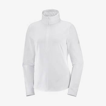 White Women's Salomon ESSENTIAL LIGHTWARM Hoodie | USA-O1649