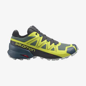 Yellow / Black Men's Salomon SPEEDCROSS 5 Trail Running Shoes | USA-M1174