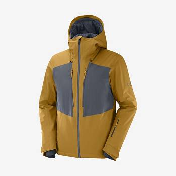 Yellow Men's Salomon HIGHLAND Insulated Jackets | USA-O1705