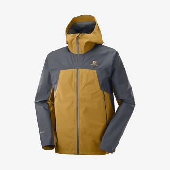 Yellow Men's Salomon OUTLINE GORE-TEX 2.5 LAYERS Waterproof Jackets | USA-A2396